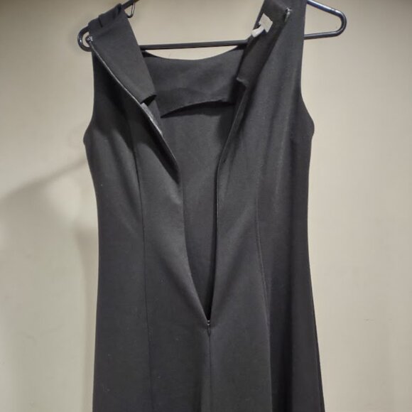 TALBOTS CLASSIC LITTLE BLACK DRESS SLEEVELESS SHEATH FULL ZIP WOMEN'S SIZE 2P - Picture 5 of 10